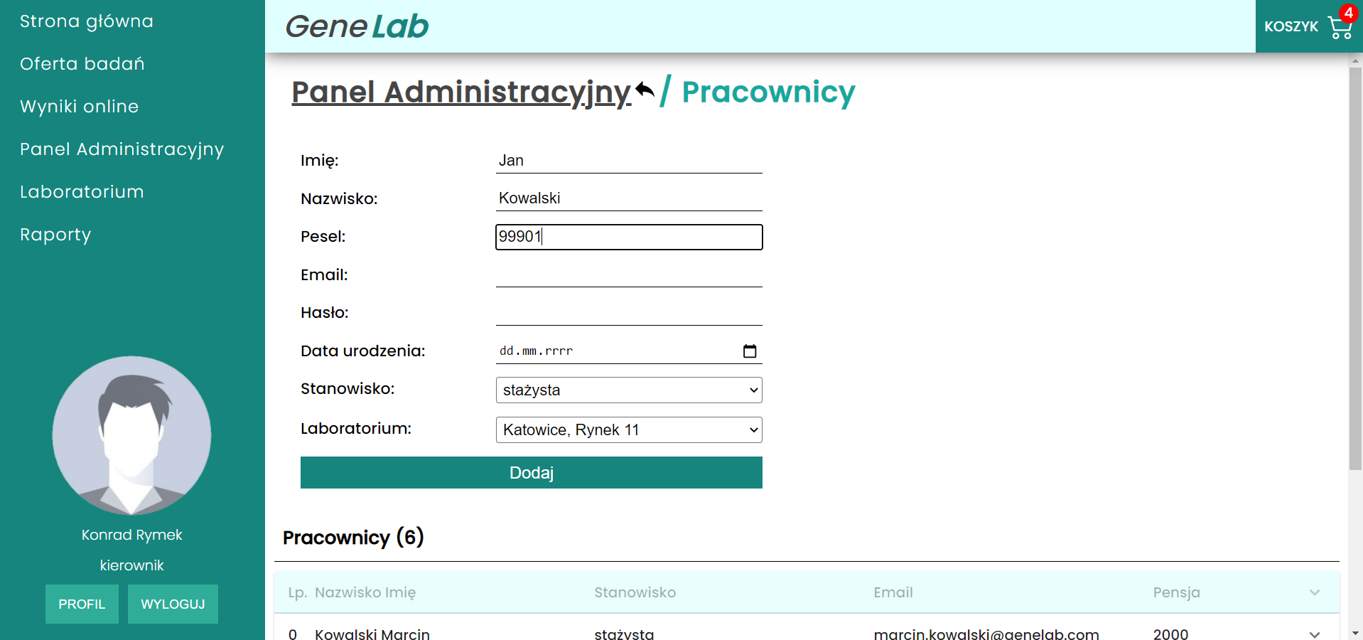 Profile użytkownika