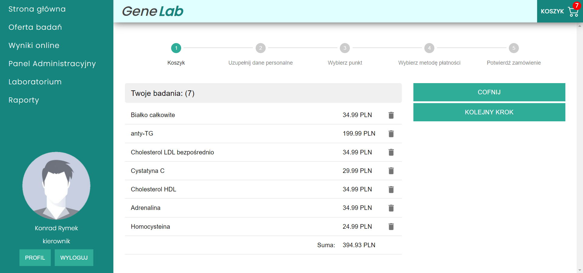 Strona główna aplikacji