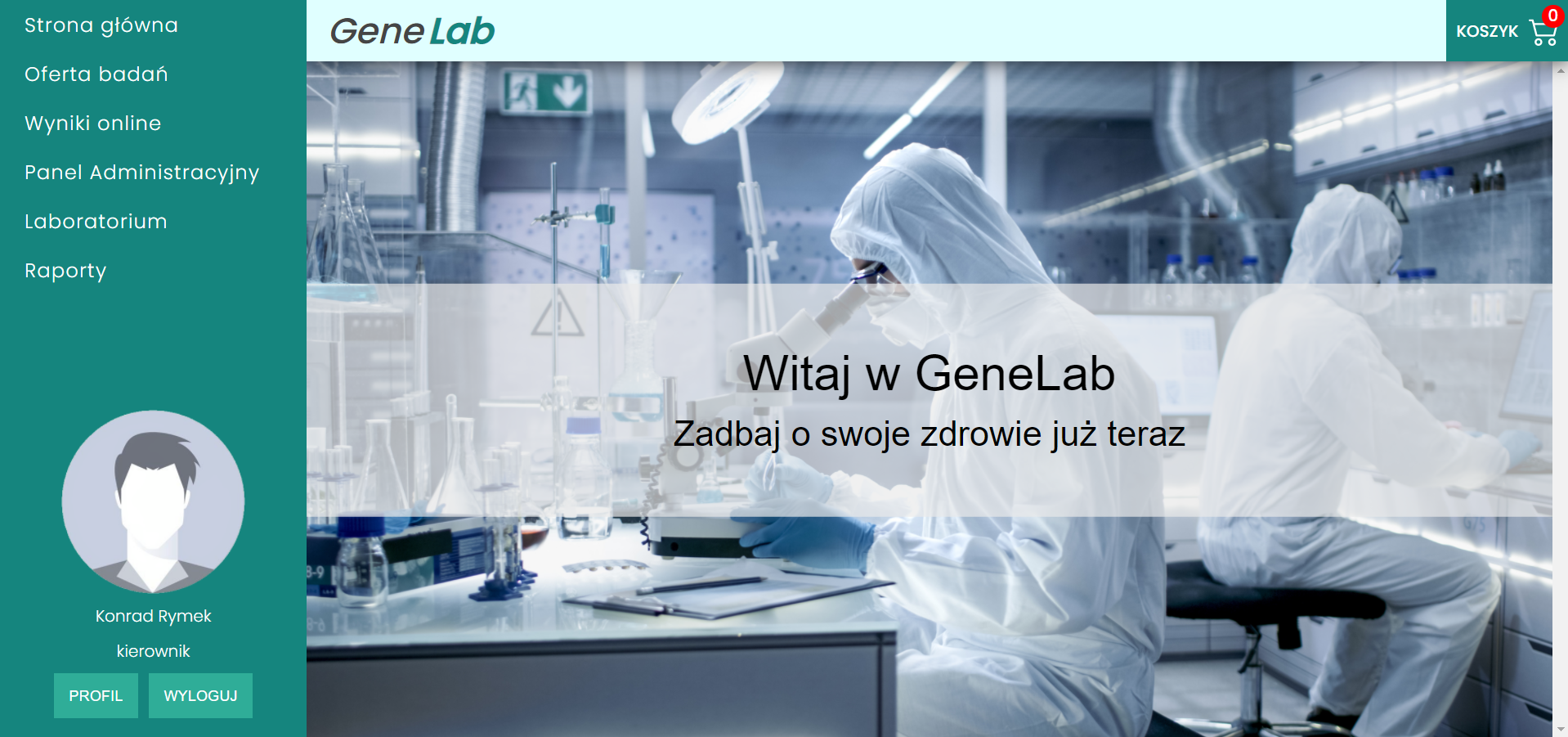 Strona główna aplikacji