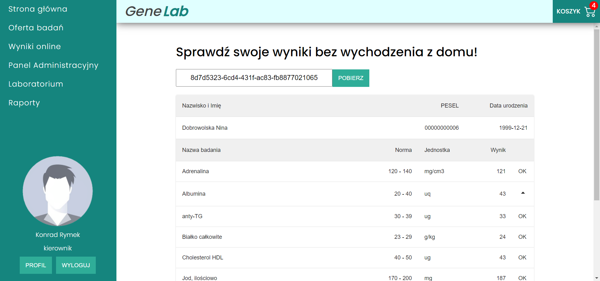 Profile użytkownika